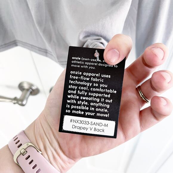 Onzie Drapey V Back in Sand - Picture 5 of 7